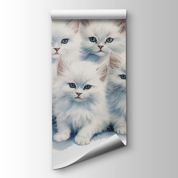 A group of white kittens