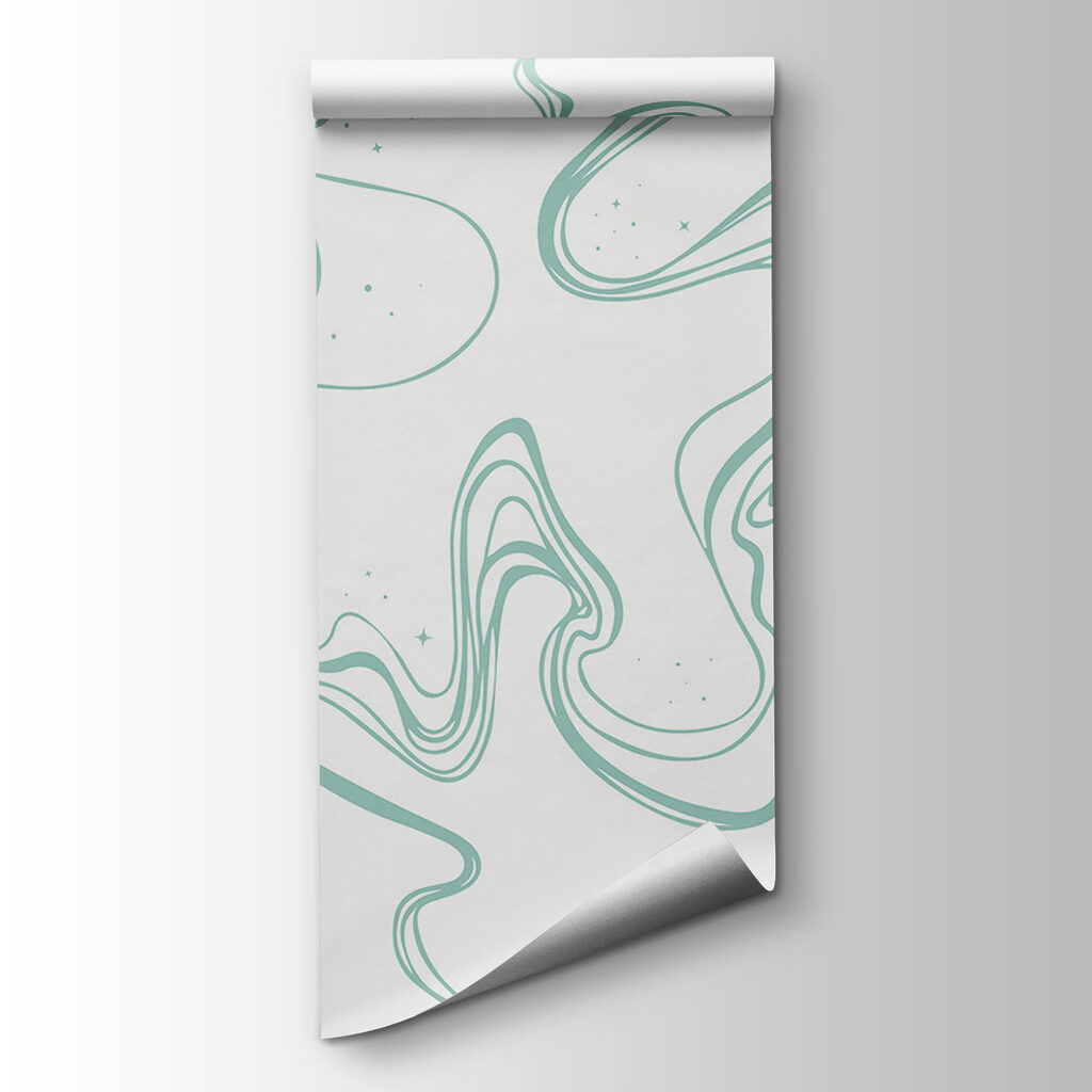 A white background with green lines
