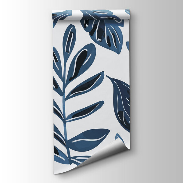 Pattern of blue leaves