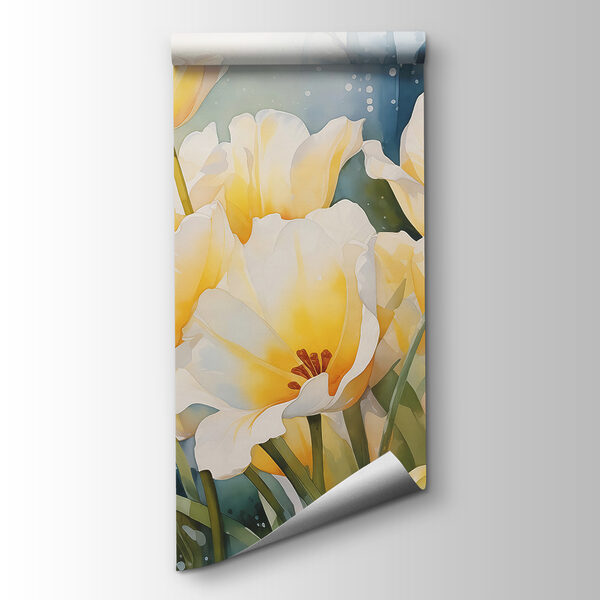 Painting of white flowers Painting of white flowers