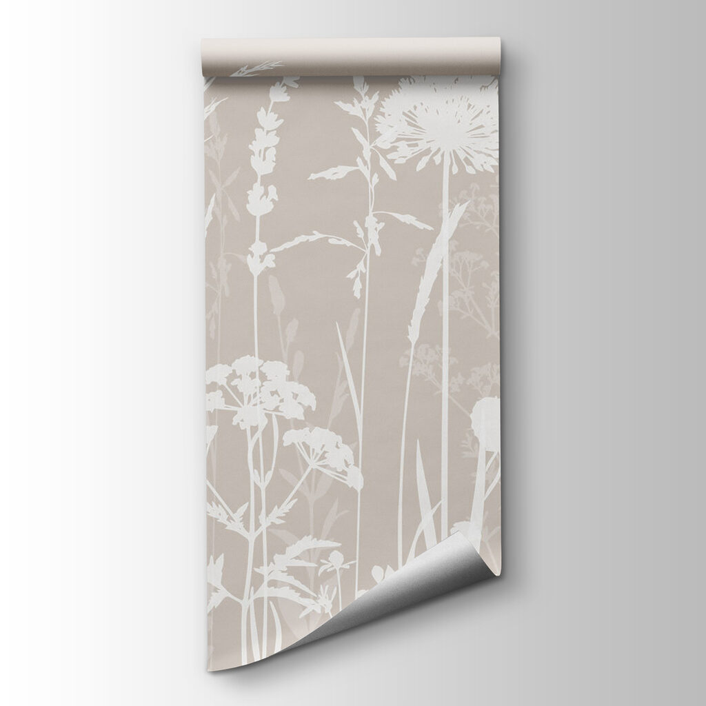 A white silhouettes of flowers A white silhouettes of flowers