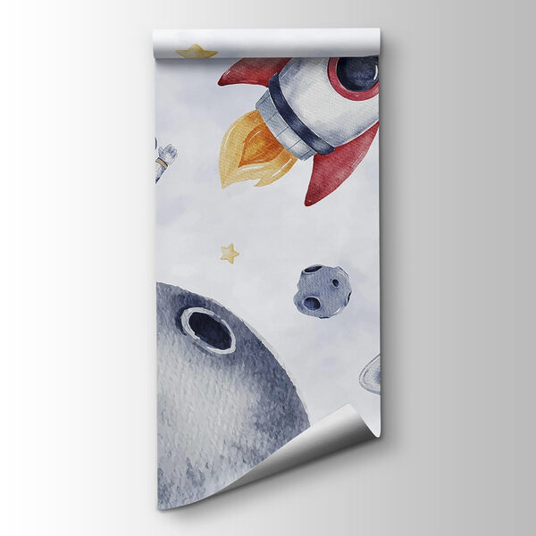 Watercolor of space objects Watercolor of space objects