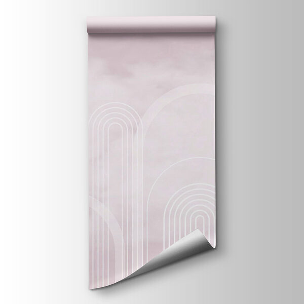 White lines on a pink background