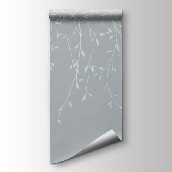 White branches with leaves on them White branches with leaves on them