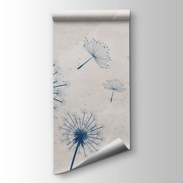 Group of dandelions flying in the air