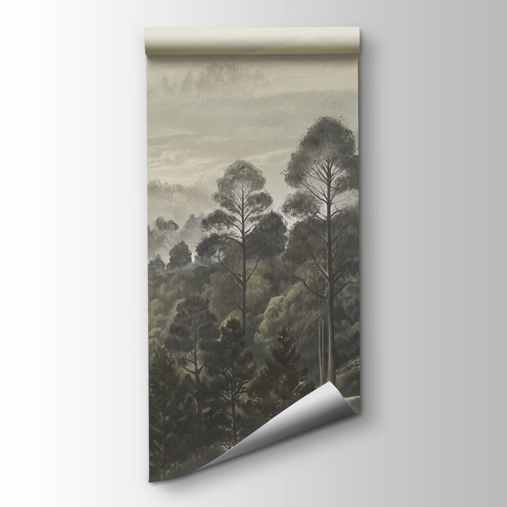 Landscape of trees and fog Landscape of trees and fog