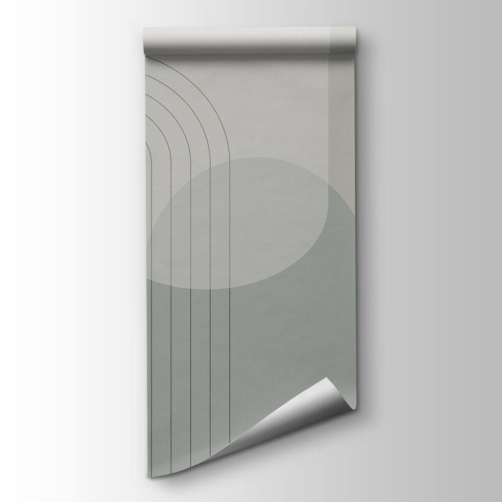 Grey and white background with lines and circles