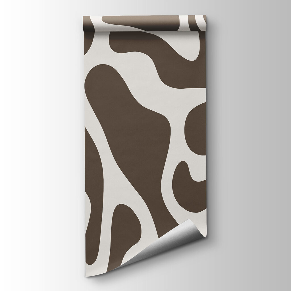 Abstract organic shapes in muted tones