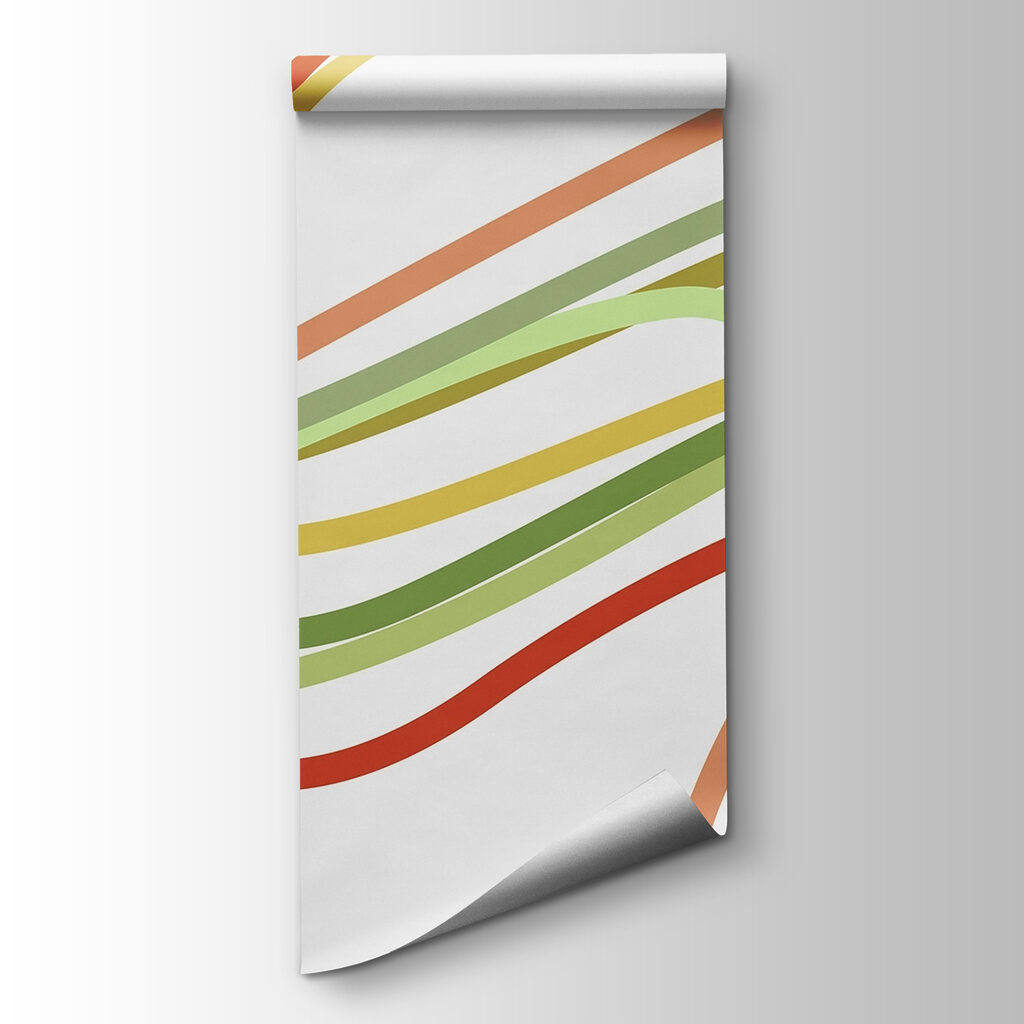 Colorful lines on a white background