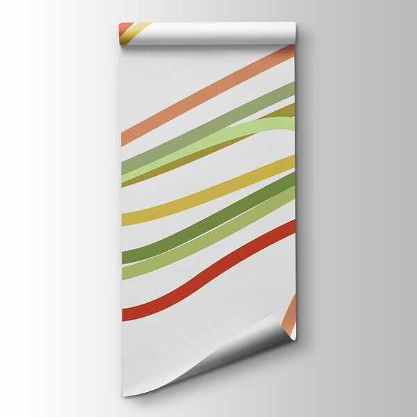 Colorful lines on a white background