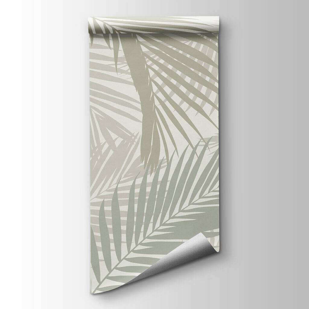 Pattern of leaves on a white background