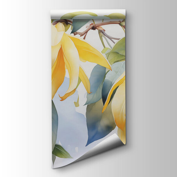 Yellow flowers on a branch Yellow flowers on a branch