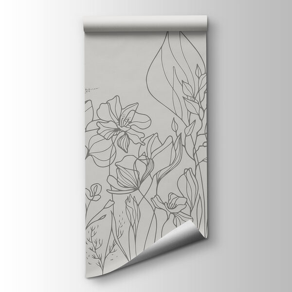 Line drawing of flowers