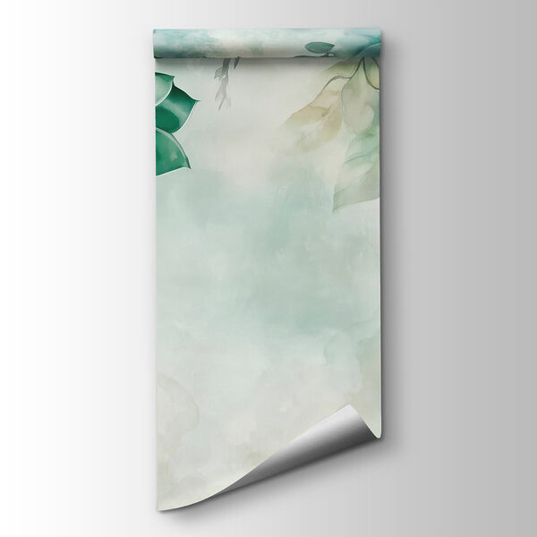 Painting of green plants and flowers