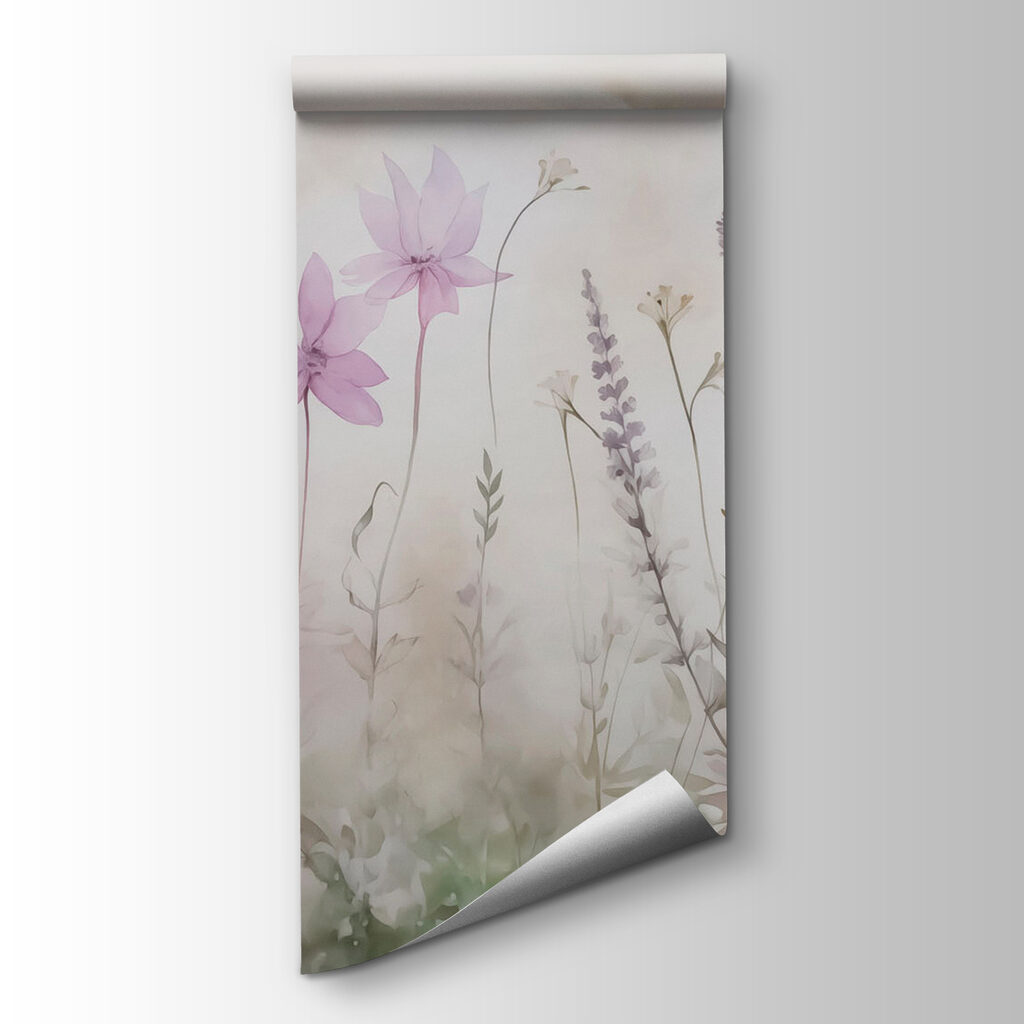 Painting of flowers in a field Painting of flowers in a field