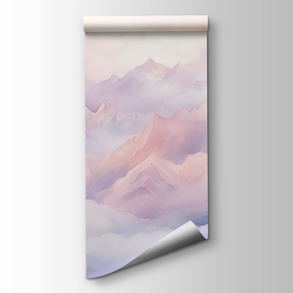 Mountain range with clouds