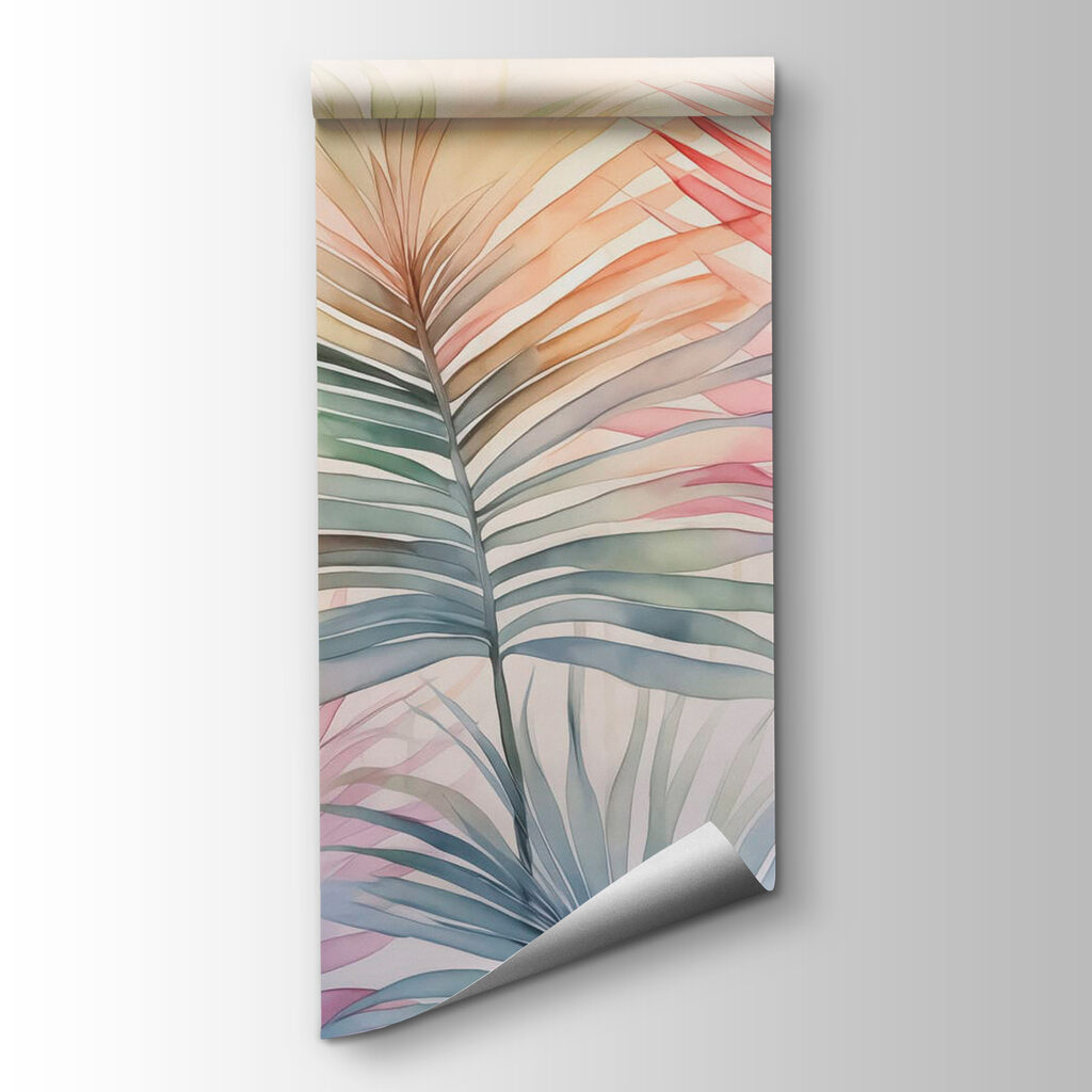 Soft hues of delicate palm leaves