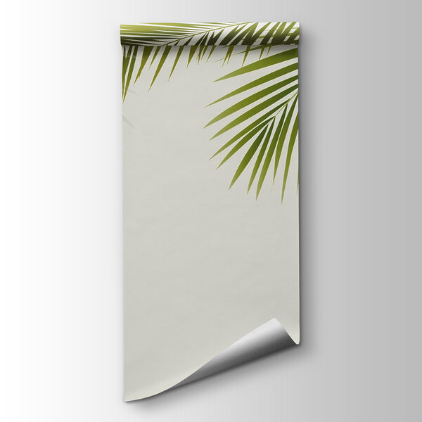 Green leaves on a white background Green leaves on a white background