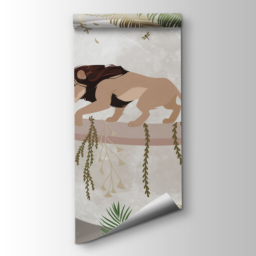 Lion on a tree branch Lion on a tree branch