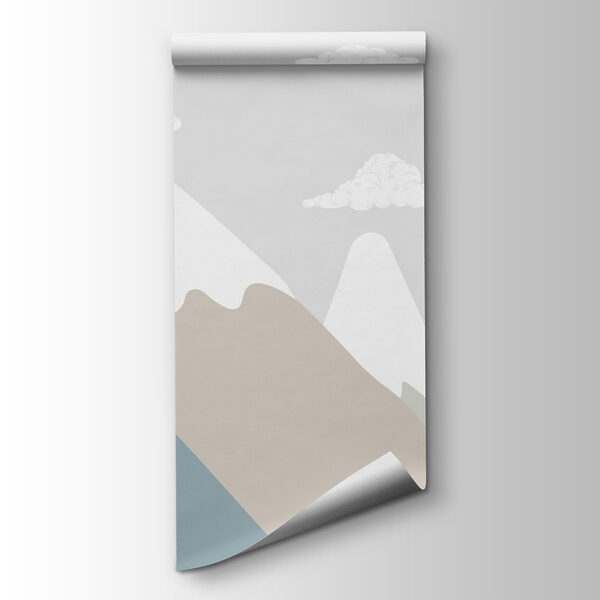 Mountain range with clouds