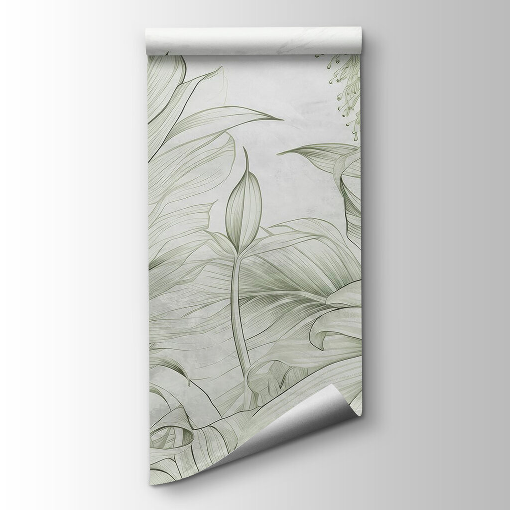 Soft greens in delicate botanical design