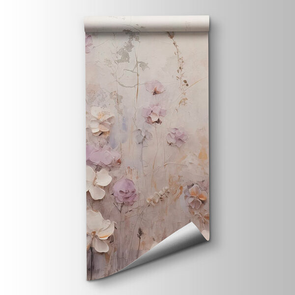 Painting of flowers on a wall