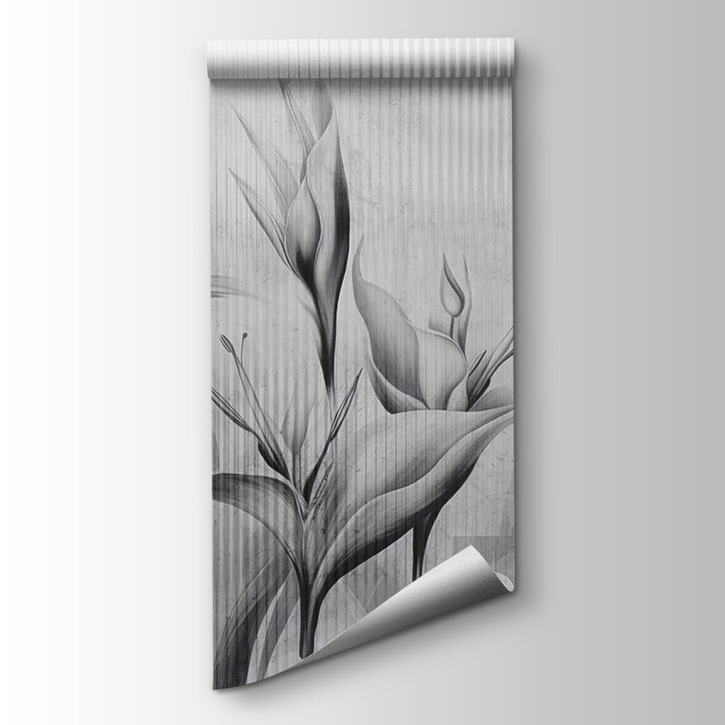 Black and white image of flowers