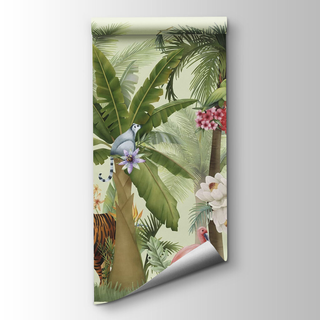 Wallpaper with animals and birds Wallpaper with animals and birds