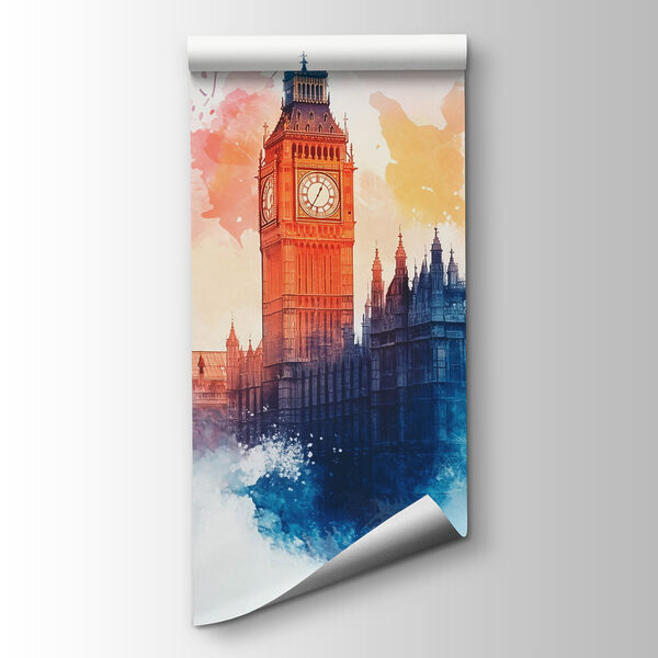 Clock tower in the clouds