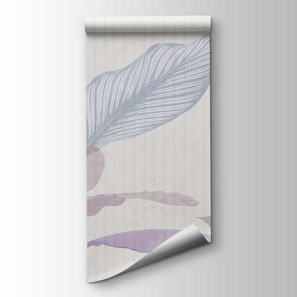 Gentle pastel leaves in soft tones