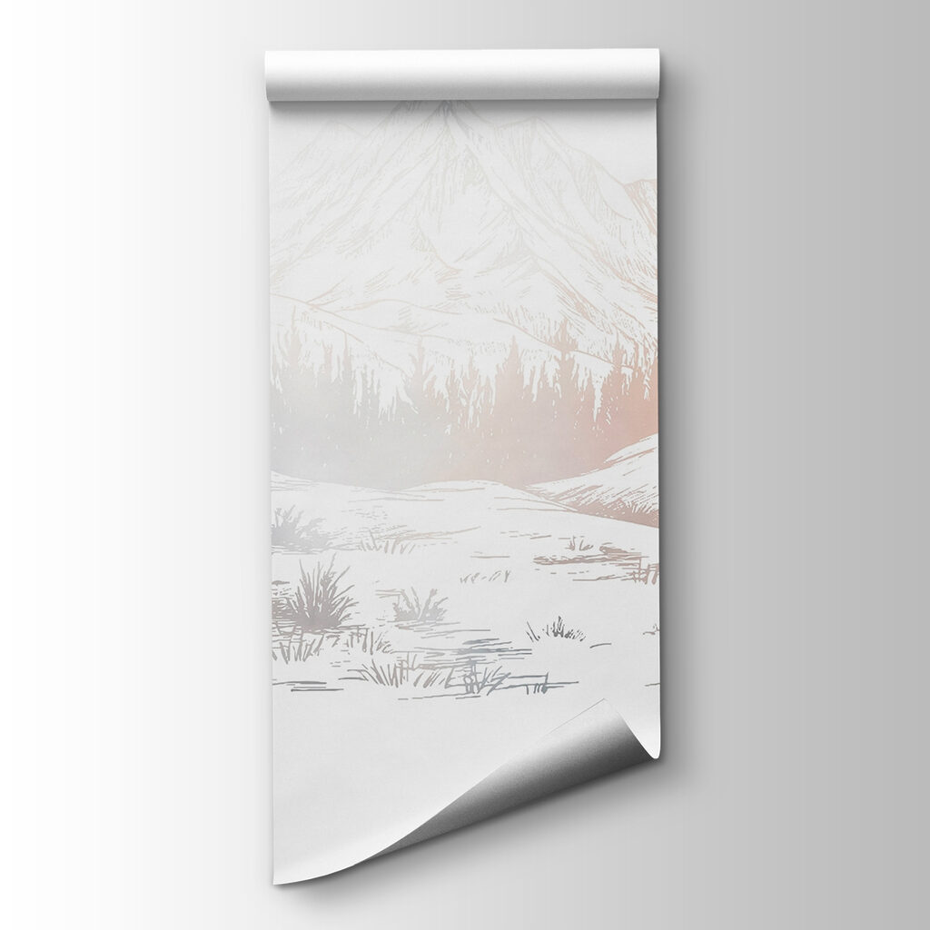 Landscape with trees and mountains