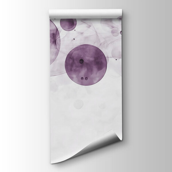 Purple circles and smoke on a white background Purple circles and smoke on a white background