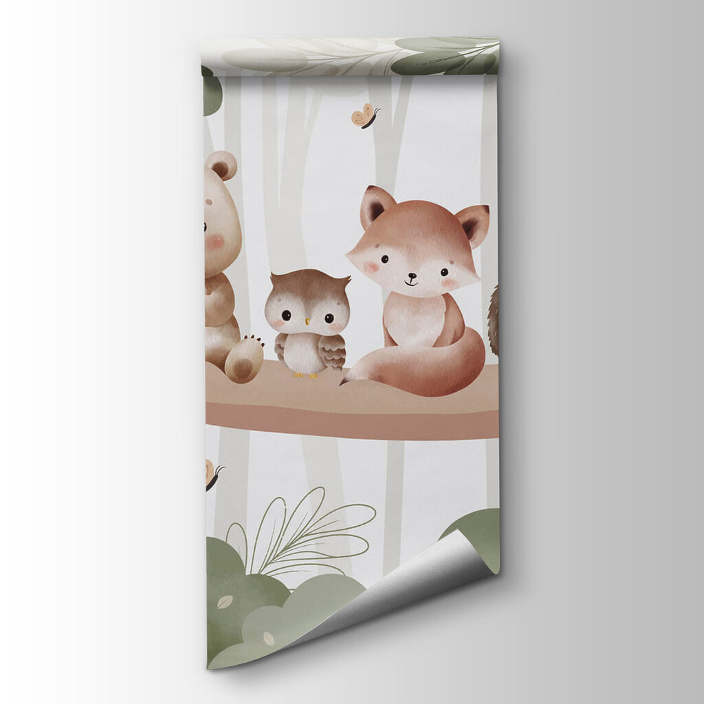 Group of animals on a tree branch Group of animals on a tree branch