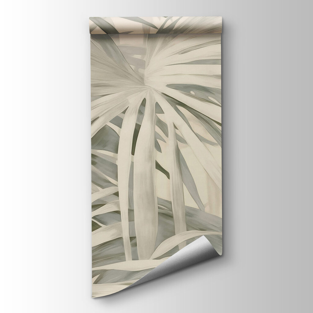 Soft, flowing palm leaves in harmony Soft, flowing palm leaves in harmony
