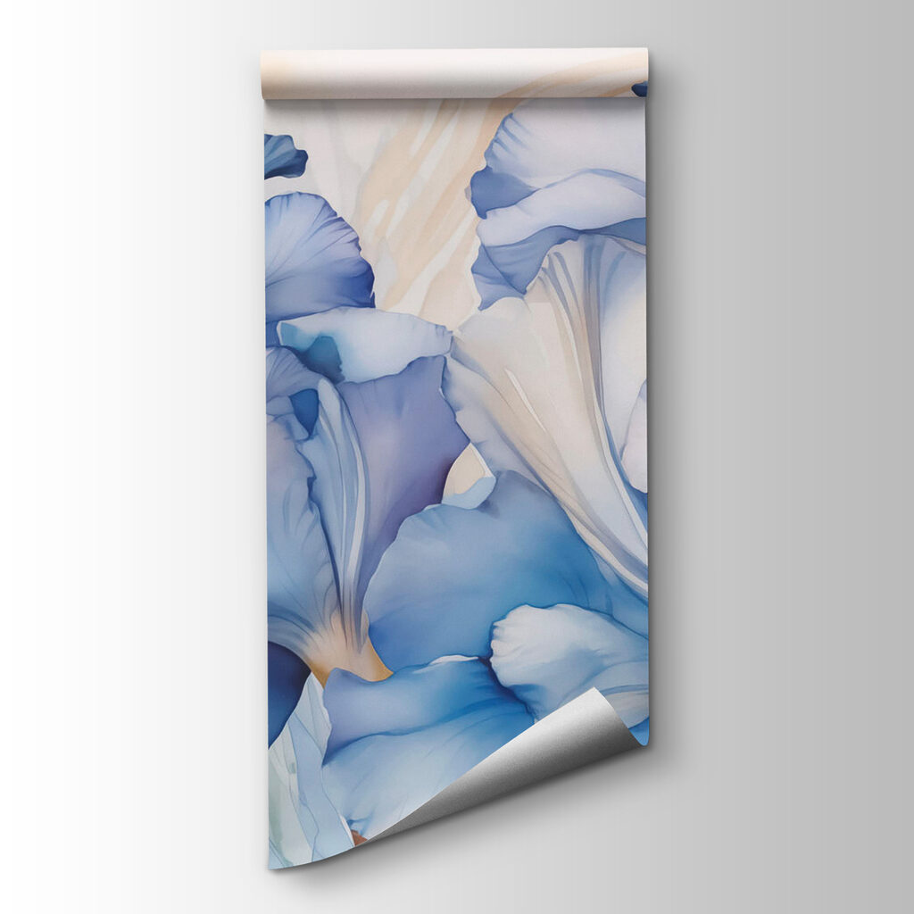 Delicate blues and whites intertwine beautifully Delicate blues and whites intertwine beautifully