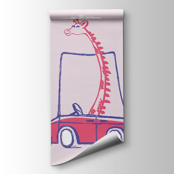 Giraffe in a car Giraffe in a car