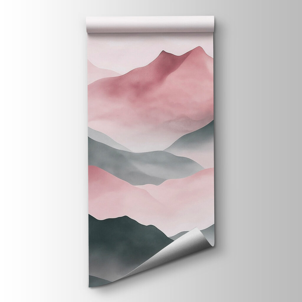 Mountain range with fog Mountain range with fog