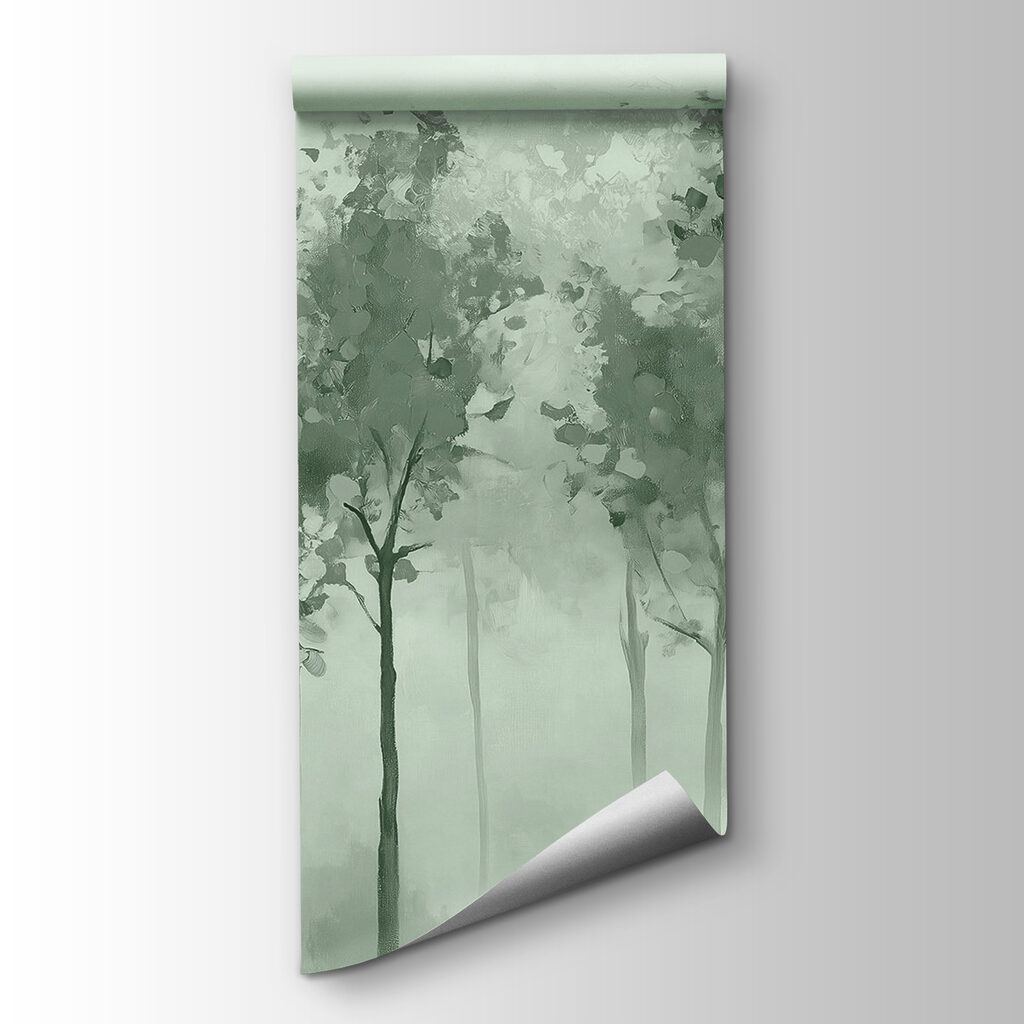 Group of trees in fog