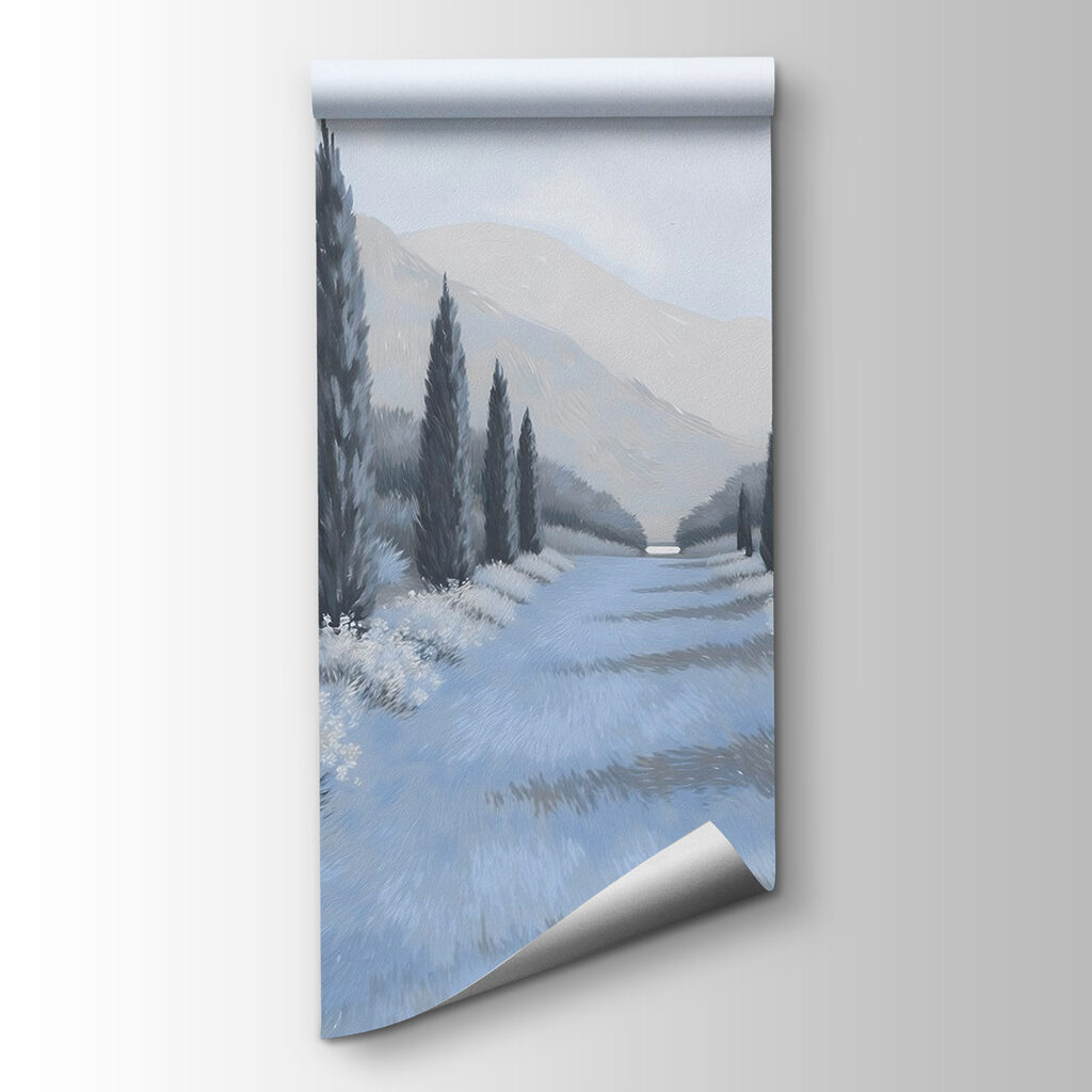 Landscape with trees and flowers Landscape with trees and flowers