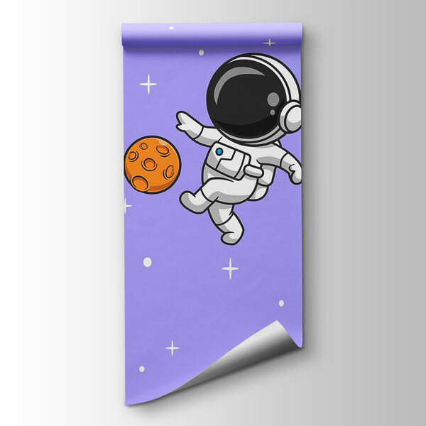 Cartoon of astronauts in space