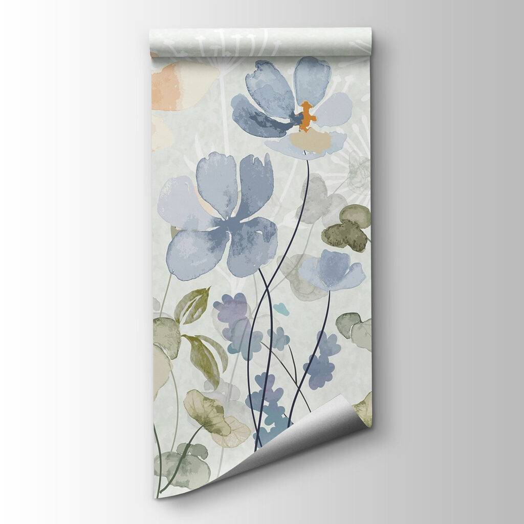 Painting of flowers and leaves