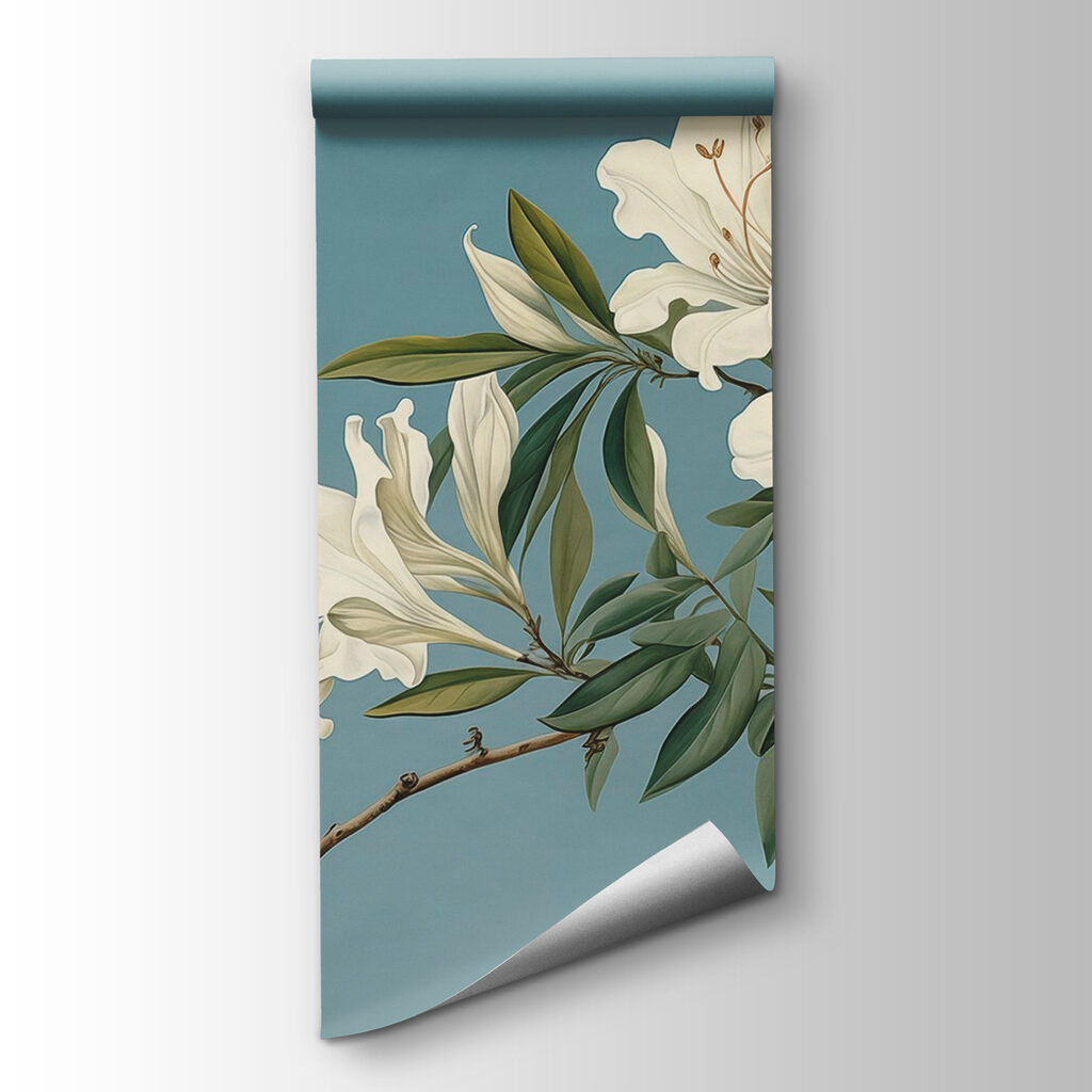 White flowers on a branch White flowers on a branch