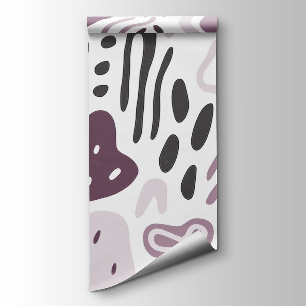 Pattern of purple and black shapes