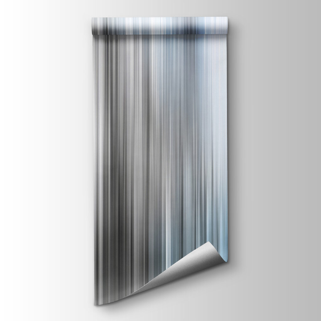 A blurry image of a grey and white striped background