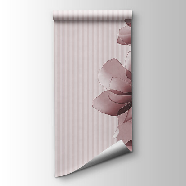 Group of flowers on a striped background