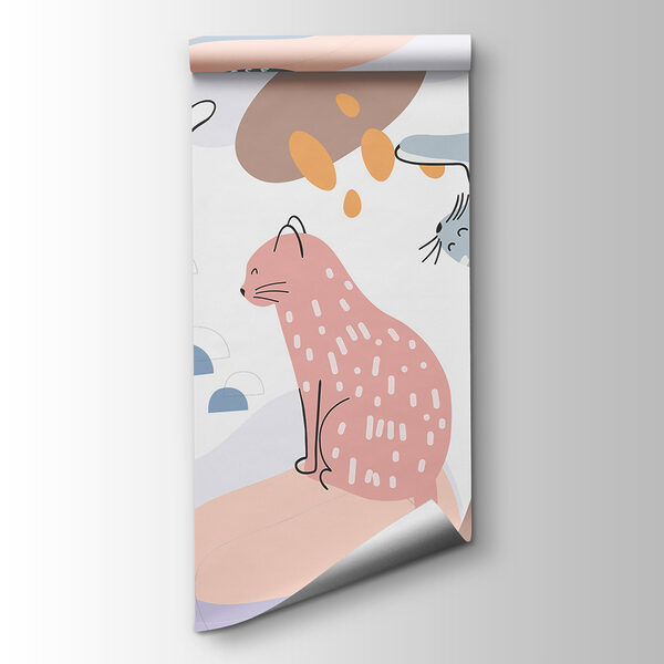 Group of cats on a colorful background Group of cats on a colorful background