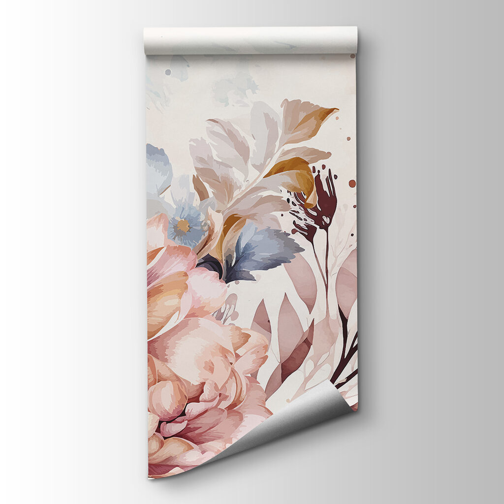 Painting of flowers and leaves