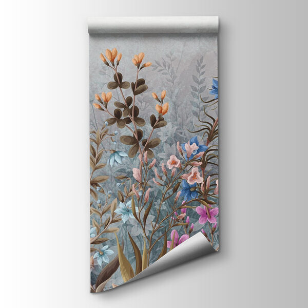 Painting of flowers and leaves