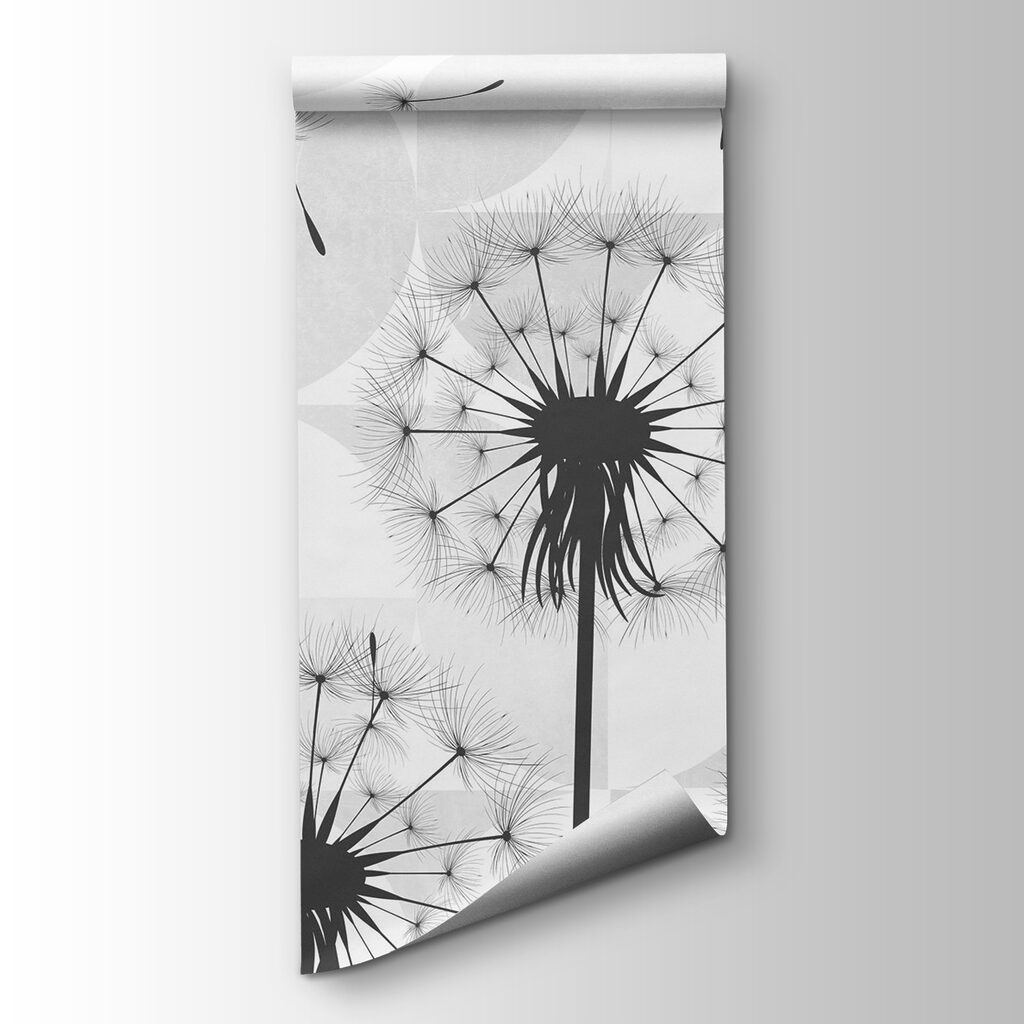 Black dandelion seeds flying in the air Black dandelion seeds flying in the air