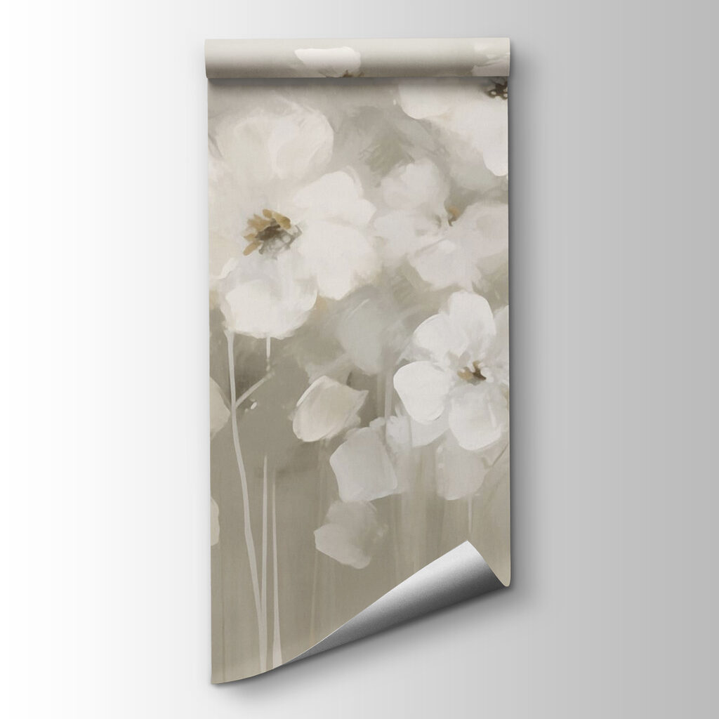 Painting of white flowers Painting of white flowers